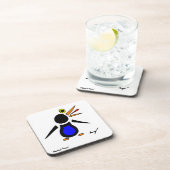 Abstracte pinguïn-Onderzetters - set van 6 Bier Onderzetter (Rechterzijde)