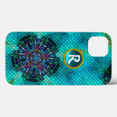 ABSTRACTE PINK BLAUWGROEN BLAUWE MOSAIC STAR GEM M Case-Mate iPhone CASE (Achterkant (horizontaal))