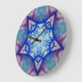 ABSTRACTE PINK BLUE STAR GROTE KLOK (Hoek)