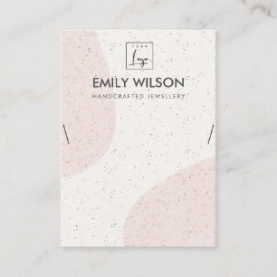 ABSTRACTE PINK CERAMIC WAVE KETTING DISPLAY LOGO VISITEKAARTJE