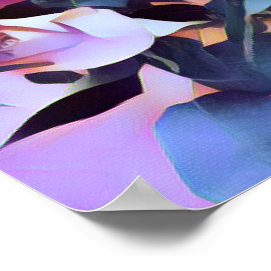 ABSTRACTE PINK HYBRIDE ROZEN POSTER (Hoek)