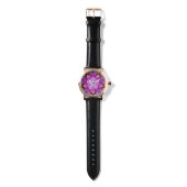 ABSTRACTE PINK PAARSE FUCHSIA STAR HORLOGE (Bandje)