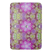 ABSTRACTE PINK PAARSE GREEN STARS MET GEMSTONEN BADMAT (Voorkant Verticaal)