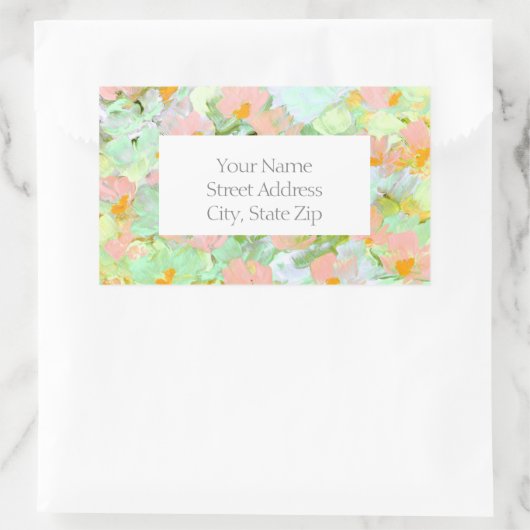 Abstracte Pink Poppies labels (Tas)