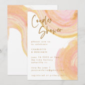 Abstracte  pink-zwenkcoupesschoenen voor pekelroze kaart (Voorkant / Achterkant)