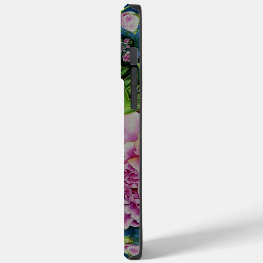 Abstracte pioen waterverf schilderij boho retro Case-Mate iPhone case (Achterkant / Links)