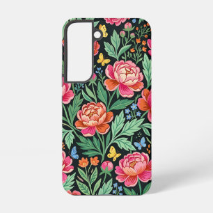Abstracte Pioenrozen Vlinders Samsung Hoesjes Galaxy Hoesje