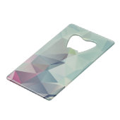 Abstracte piramide-kunst voor blauwdruk creditkaart flessenopener (Voorkant Gekanteld)