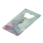 Abstracte piramide-kunst voor blauwdruk creditkaart flessenopener (Achterkant Gekanteld)