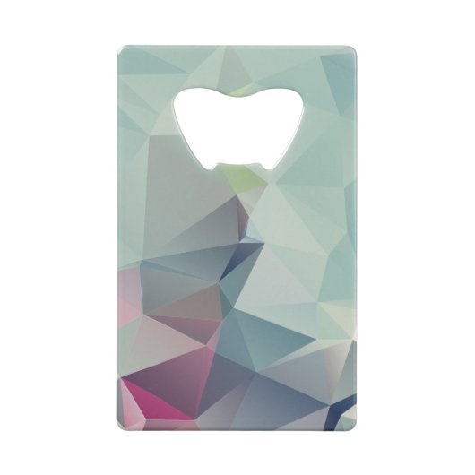 Abstracte piramide-kunst voor blauwdruk creditkaart flessenopener (Achterkant)