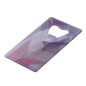 Abstracte piramide van koude kleuren creditkaart flessenopener (Achterkant Gekanteld)