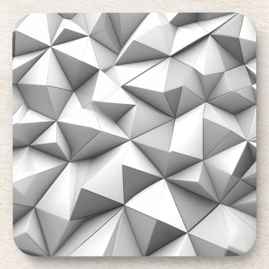 abstracte piramides grijs bier onderzetter (Voorkant)