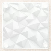 abstracte piramides grijs glazen onderzetter (Achterkant)
