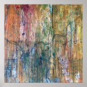 Abstracte Pittsburgh-kaart Poster (Voorkant)