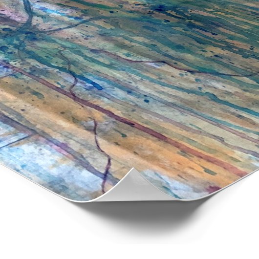 Abstracte Pittsburgh-kaart Poster (Hoek)