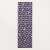 Abstracte pixel driehoeken paars yogamat (Achterkant)