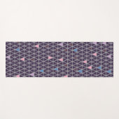 Abstracte pixel driehoeken paars yogamat (Voorkant (horizontaal))