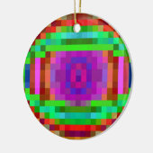Abstracte Pixel Kunstkleurige Mozaïek Keramisch Ornament (Links)
