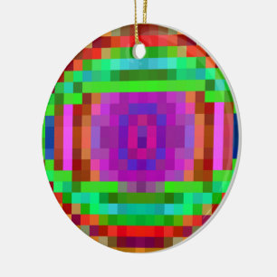 Abstracte Pixel Kunstkleurige Mozaïek Keramisch Ornament