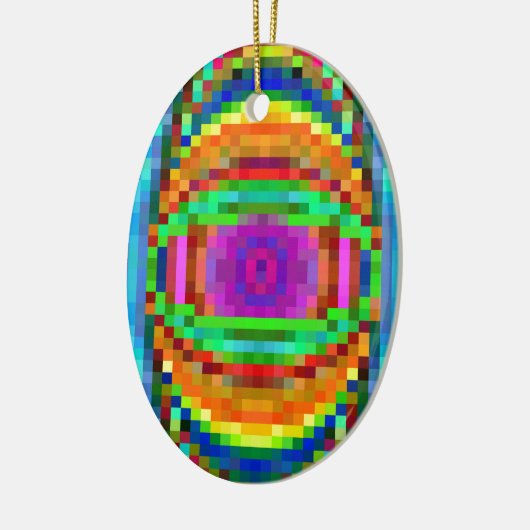 Abstracte Pixel Kunstkleurige Mozaïek Keramisch Ornament (Links)