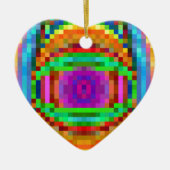 Abstracte Pixel Kunstkleurige Mozaïek Keramisch Ornament (Voorkant)