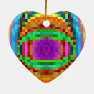 Abstracte Pixel Kunstkleurige Mozaïek Keramisch Ornament