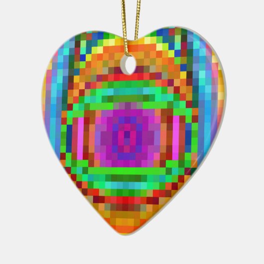 Abstracte Pixel Kunstkleurige Mozaïek Keramisch Ornament (Links)