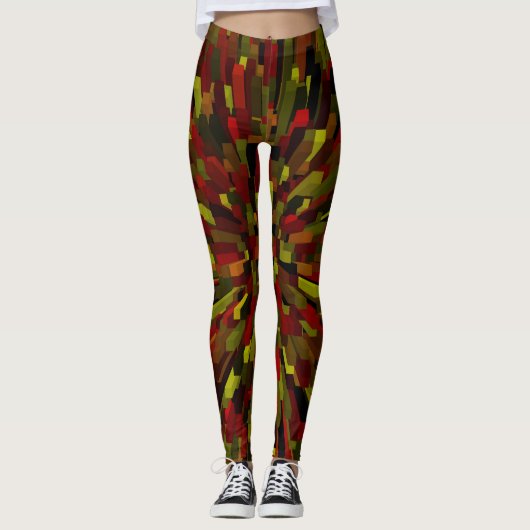 Abstracte Pixels Leggings (Voorkant)