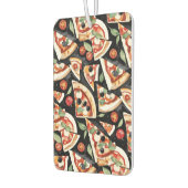 Abstracte pizzaplakjes op een zwarte achtergrond luchtverfrisser (Links)