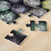 Abstracte planetoïde knikkers legpuzzel (Zijkant)