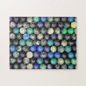 Abstracte planetoïde knikkers legpuzzel (Horizontaal)