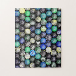 Abstracte planetoïde knikkers legpuzzel