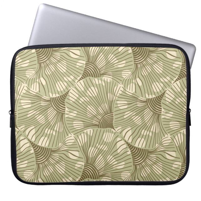 Abstracte planten naadloos patroon. patroon,l laptop sleeve (Voorkant)
