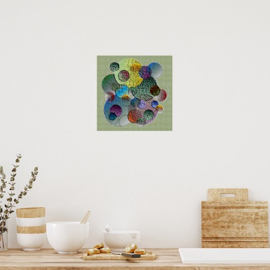Abstracte planten poster (Keuken)