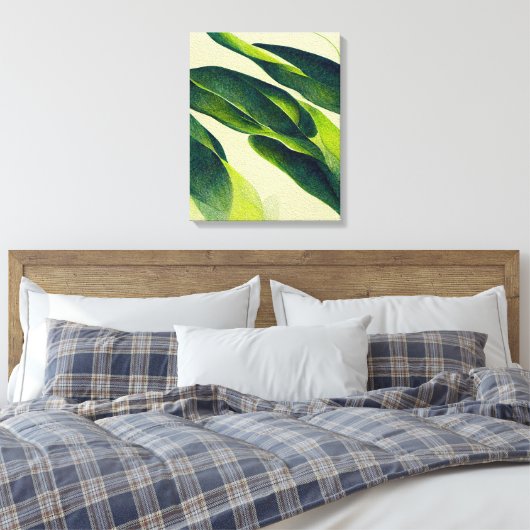 Abstracte Planten Schilderdoek voor wandkunst Canvas Afdruk (Insitu (Slaapkamer))