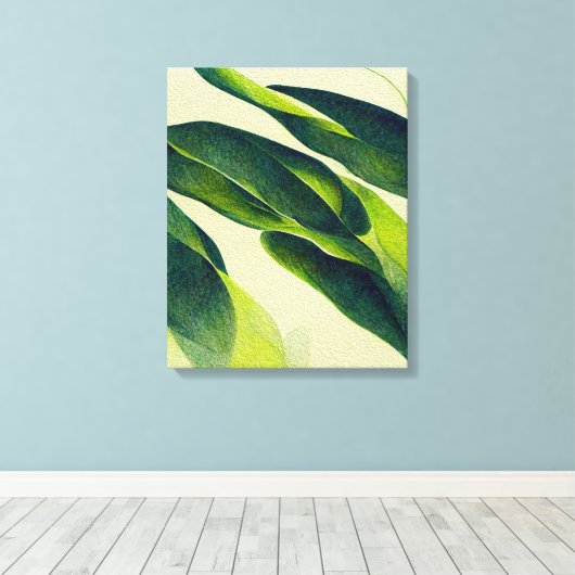 Abstracte Planten Schilderdoek voor wandkunst Canvas Afdruk (Insitu (Houten vloer))