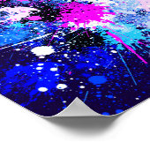 Abstracte plash-schildering op Canvas Poster (Hoek)