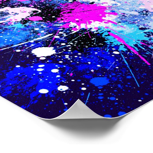 Abstracte plash-schildering op Canvas Poster (Hoek)