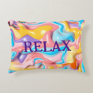 Abstracte plastic vormen met Relax-tekst Accent Kussen