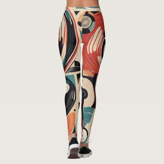 Abstracte Platen Leggings (Achterkant)