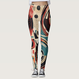 Abstracte Platen Leggings