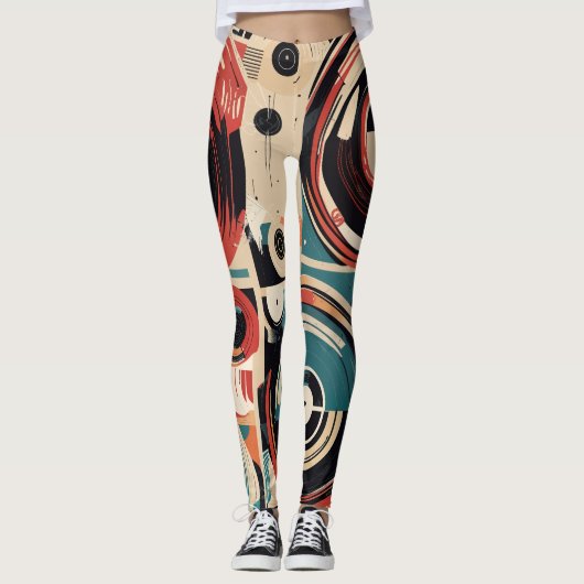 Abstracte Platen Leggings (Voorkant)