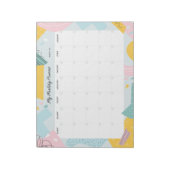 Abstracte platenbank voor maandelijks gebruik voor notitieblok (Linkerzijde)