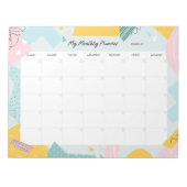 Abstracte platenbank voor maandelijks gebruik voor notitieblok (Voorkant)