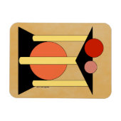 Abstracte platformen, pilaren en cirkels magneet (Horizontaal)