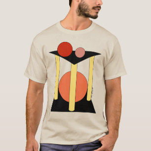 Abstracte platformen, pilaren en cirkels t-shirt