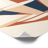 Abstracte platte geometrische afbeelding van een k poster (Hoek)