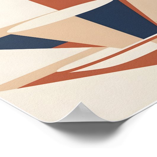 Abstracte platte geometrische afbeelding van een k poster (Hoek)