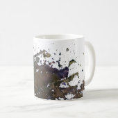 Abstracte platter in bruin koffiemok (Voorkant rechts)