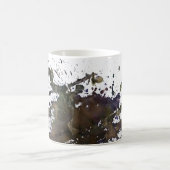 Abstracte platter in bruin koffiemok (Center)